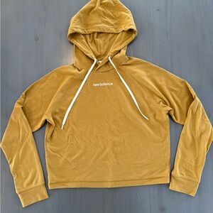 New Balance Gold Pullover Hoodie with Drawstrings